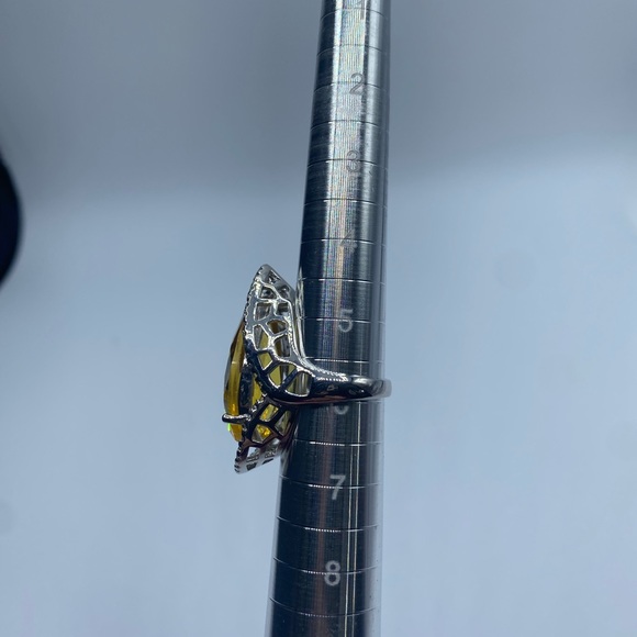 Citrine & Sterling Silver Ring 6 - Picture 7 of 7